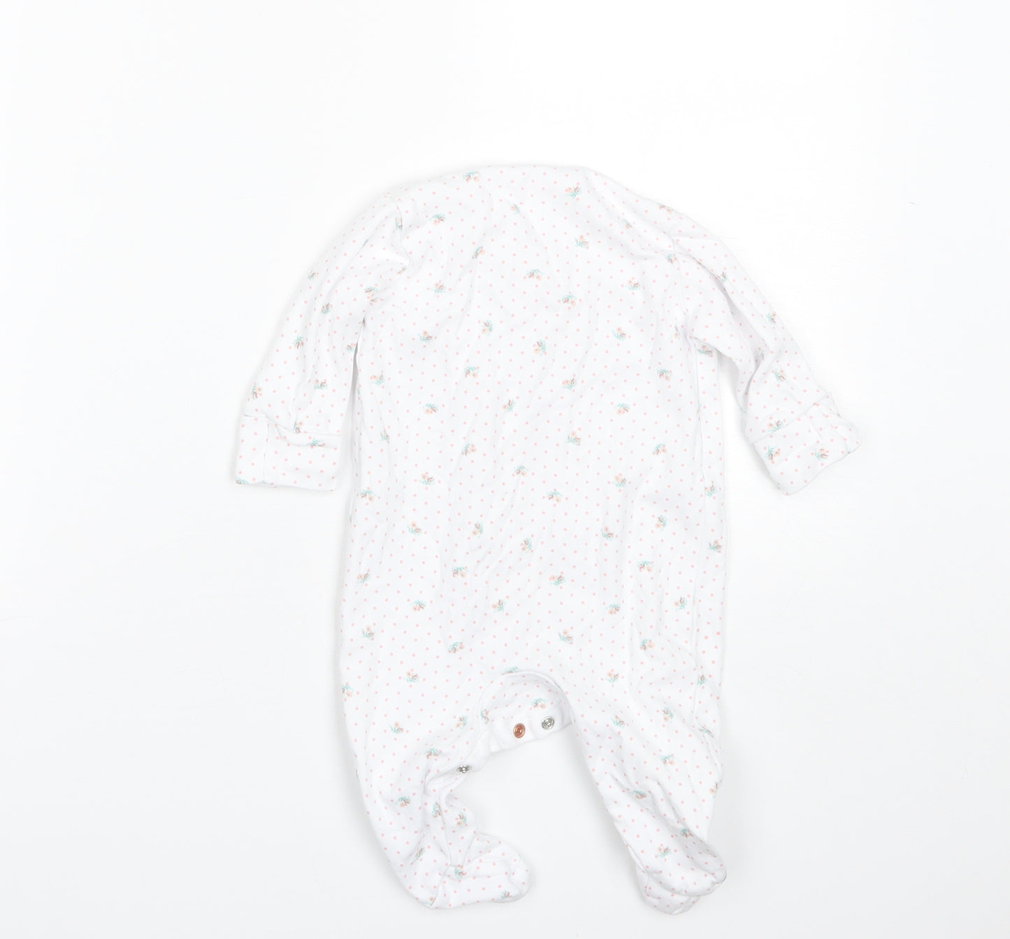 NEXT Baby White Floral Cotton Romper One-Piece Size 3-6 Months