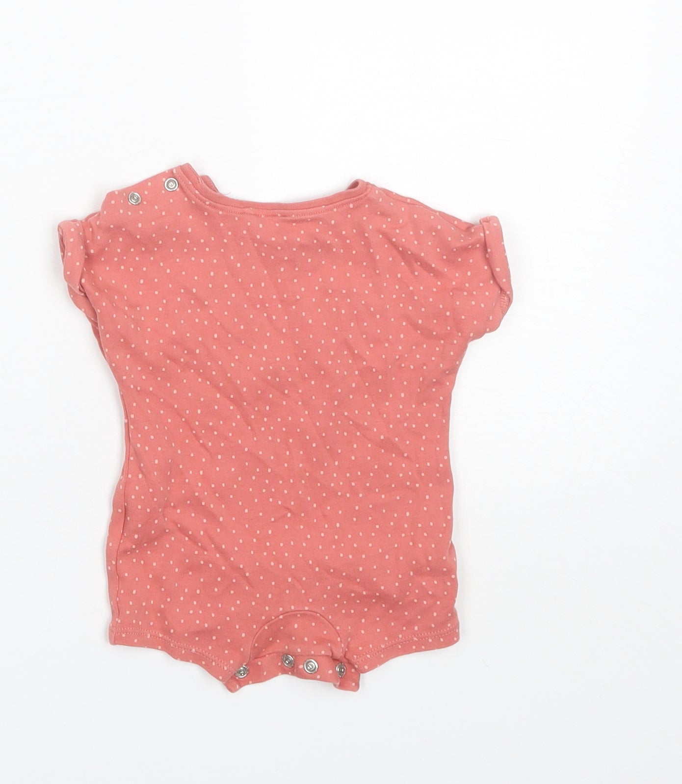 NEXT Baby Pink Polka Dot Cotton Romper One-Piece Size 0-3 Months