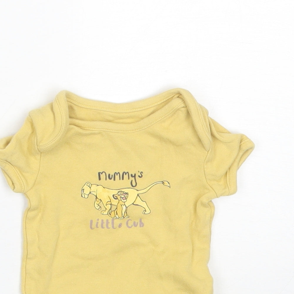 George Baby Yellow  Cotton Romper One-Piece Size 0-3 Months