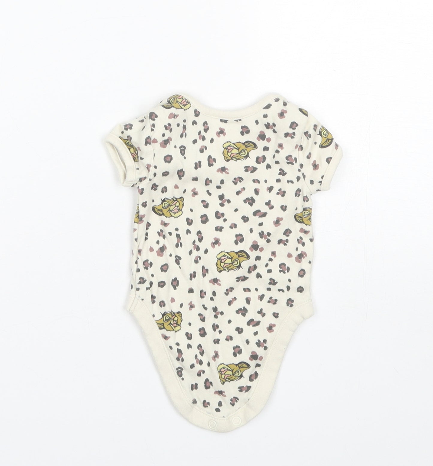 George Baby Beige Polka Dot Cotton Romper One-Piece Size 0-3 Months