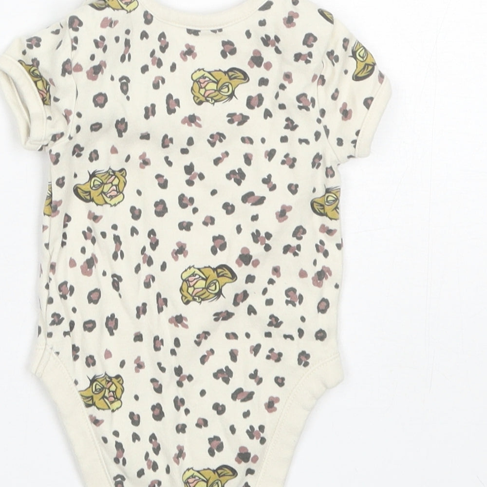 George Baby Beige Polka Dot Cotton Romper One-Piece Size 0-3 Months