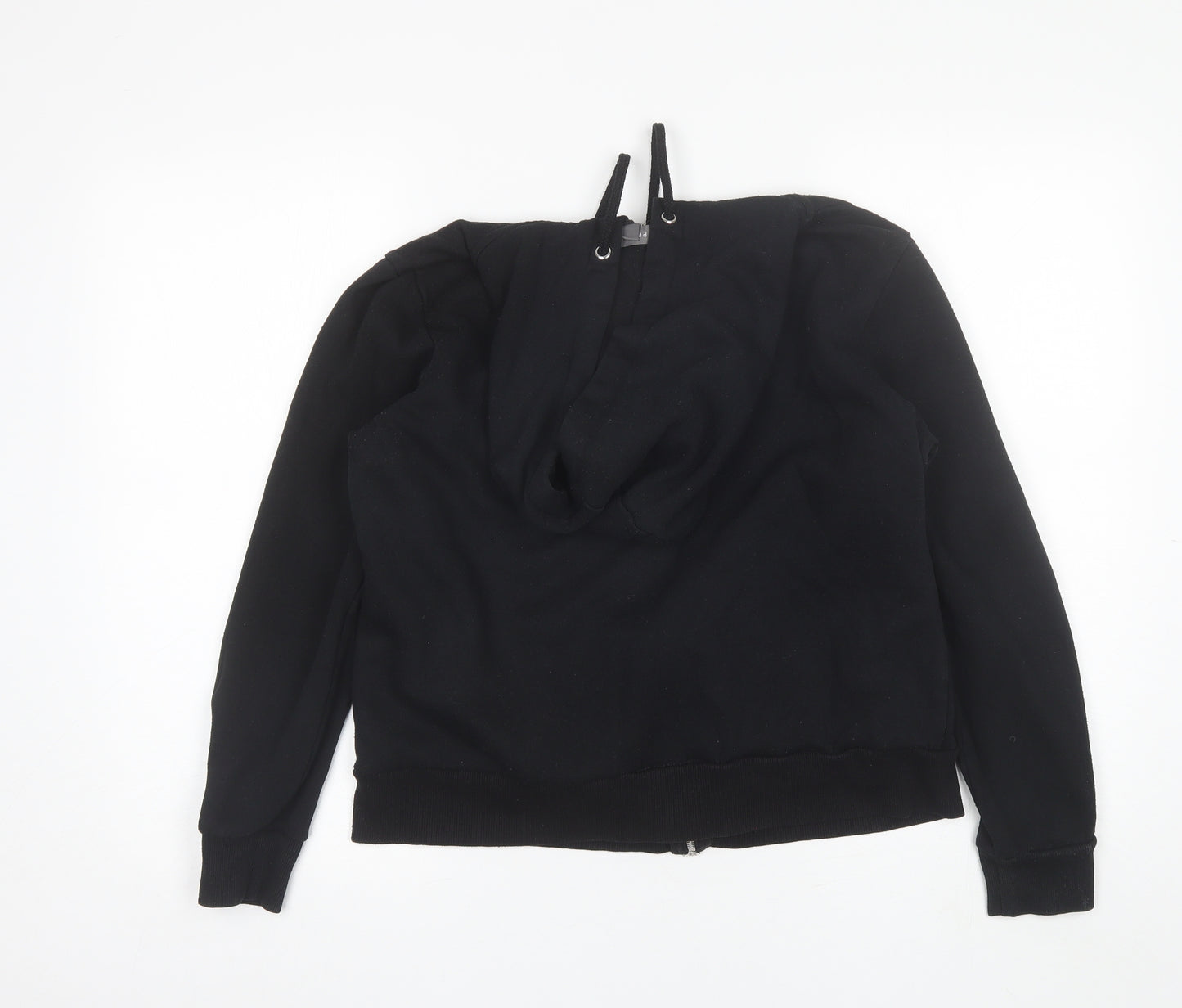 Primark Womens Black  Cotton Full Zip Hoodie Size L