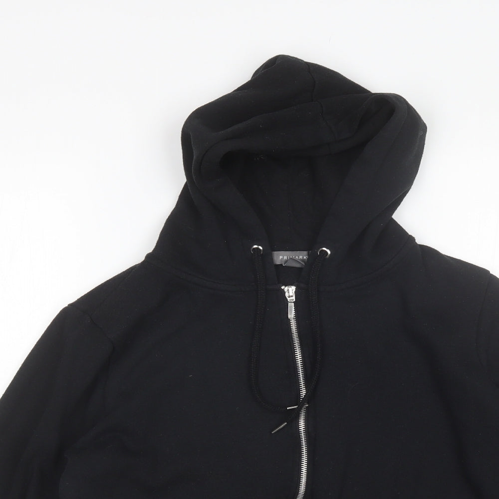 Primark Womens Black  Cotton Full Zip Hoodie Size L