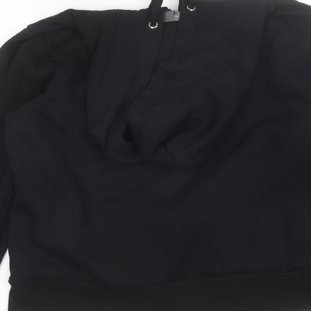 Primark Womens Black  Cotton Full Zip Hoodie Size L