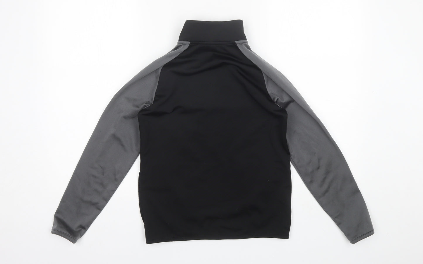 adidas Boys Black Collared  Polyester Full Zip Jumper Size 9-10 Years
