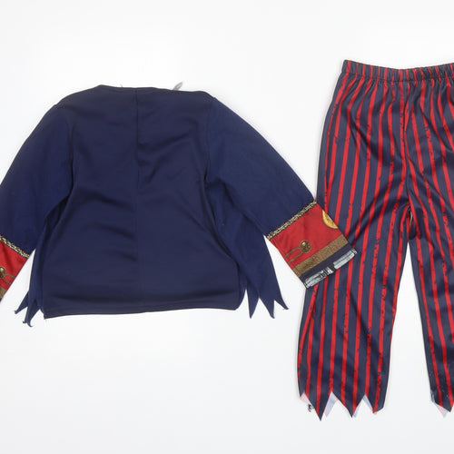 TU Boys Blue Striped Polyester  Pyjama Set Size 5-6 Years   - Pirate Costume