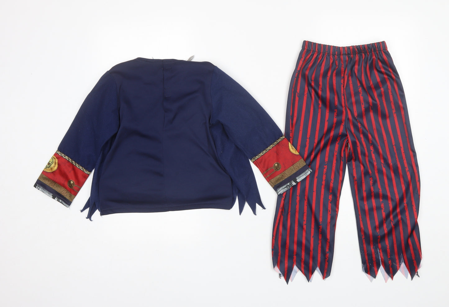 TU Boys Blue Striped Polyester  Pyjama Set Size 5-6 Years   - Pirate Costume