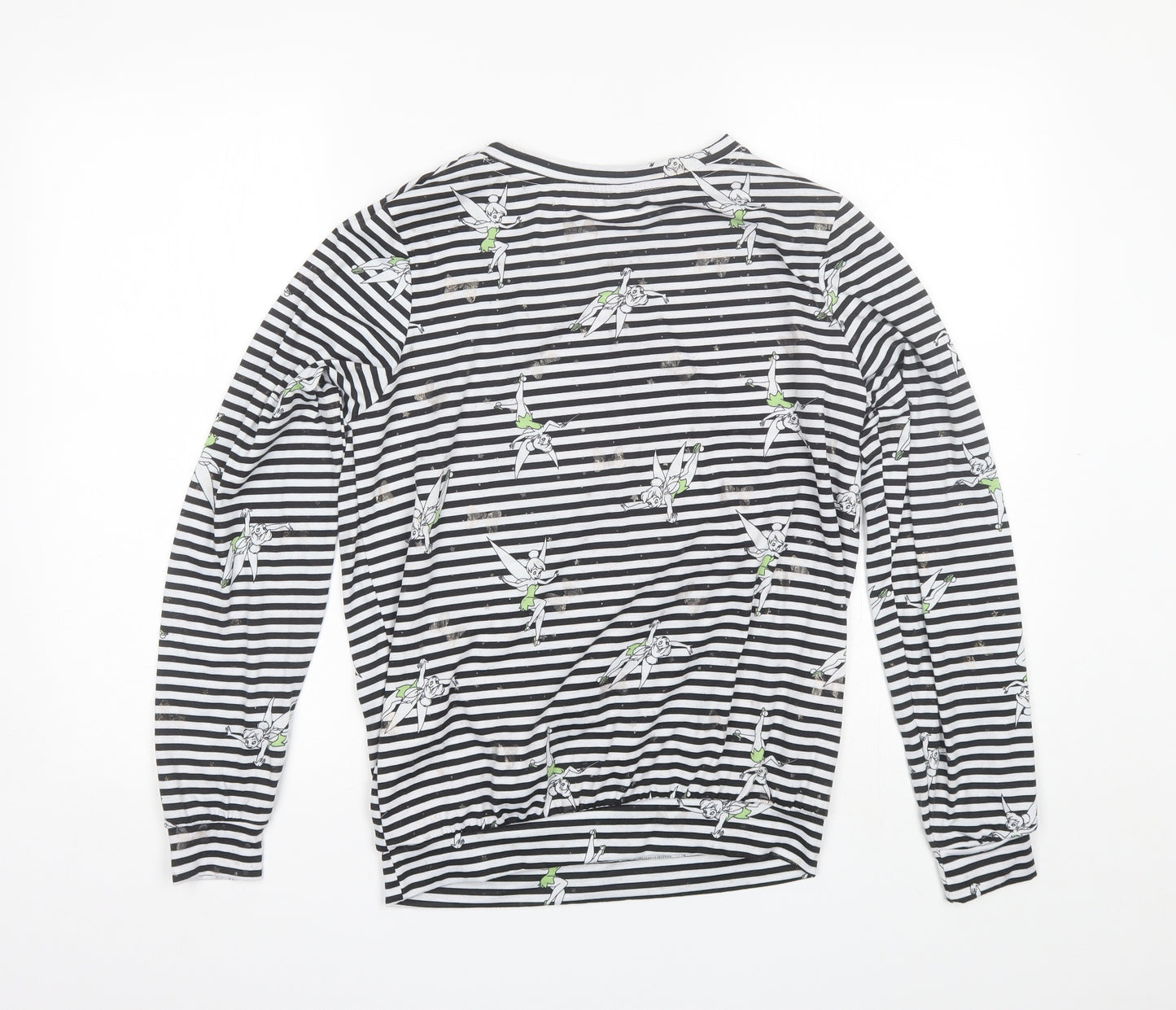 George Womens Black Striped Polyester Top Pyjama Top Size 8   - Disney