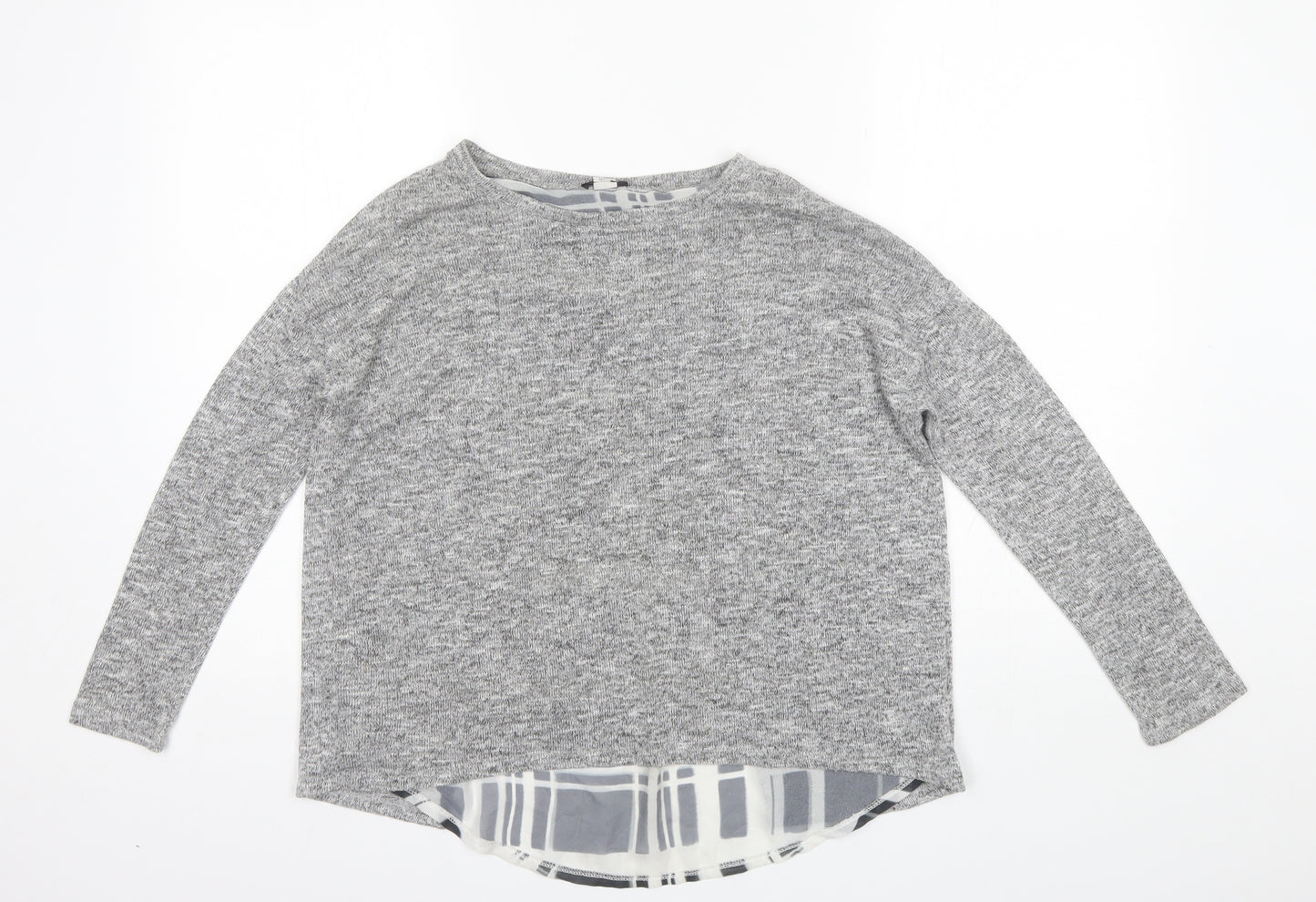 River Island Girls Grey Round Neck  Polyester Pullover Jumper Size 11-12 Years