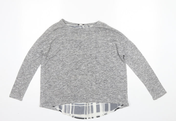 River Island Girls Grey Round Neck  Polyester Pullover Jumper Size 11-12 Years