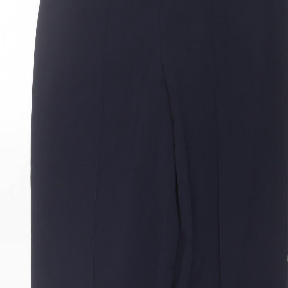 BM Womens Blue  Polyester Dress Pants Trousers Size 12 L28 in Regular