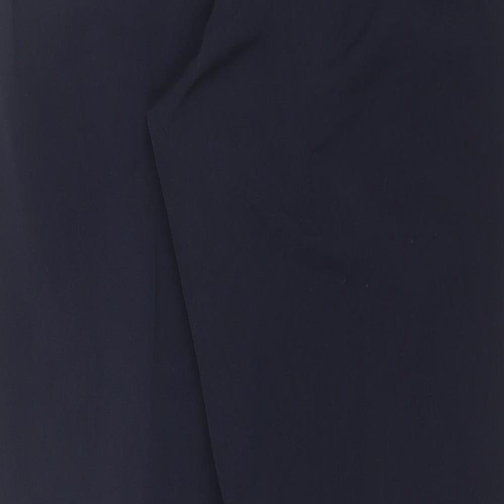 BM Womens Blue  Polyester Dress Pants Trousers Size 12 L28 in Regular
