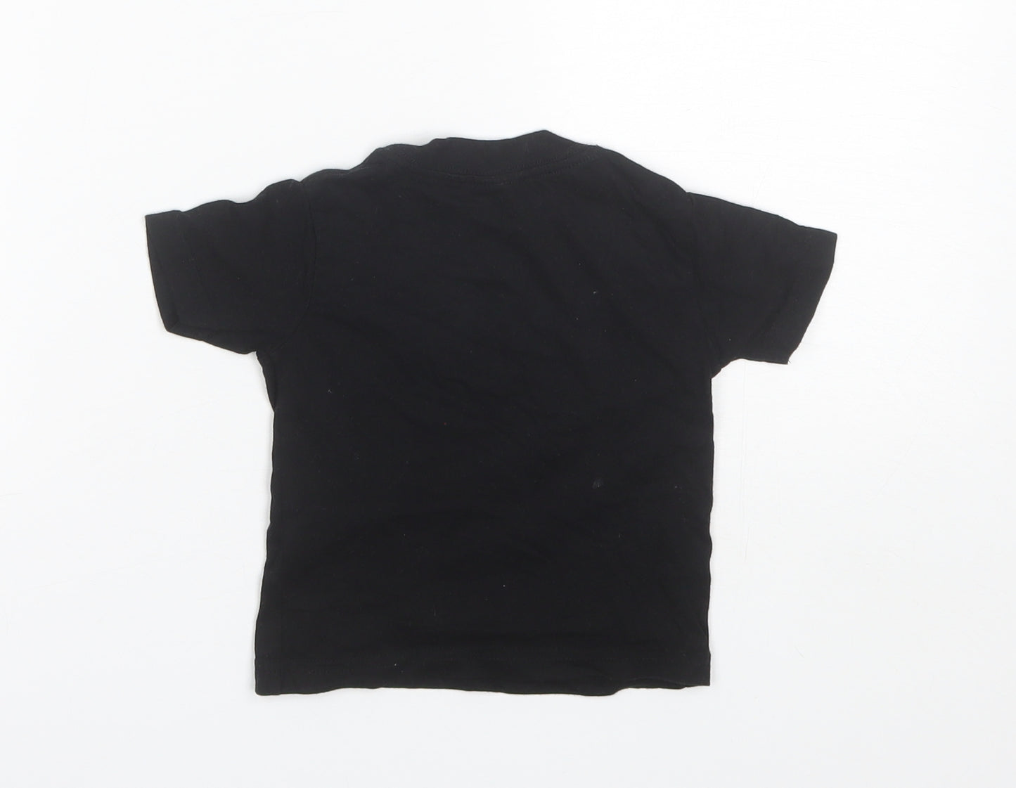 Cotton Heritage Baby Black  Cotton Basic T-Shirt Size 12 Months Round Neck