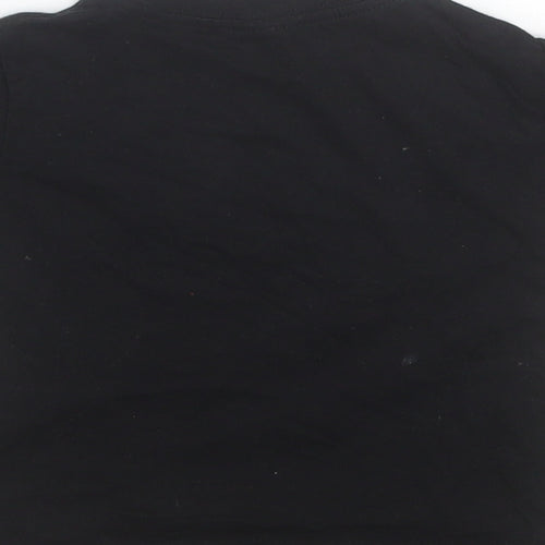 Cotton Heritage Baby Black  Cotton Basic T-Shirt Size 12 Months Round Neck
