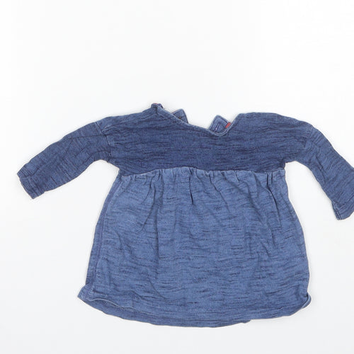 NEXT Baby Blue  Cotton Shift  Size 0-3 Months  Round Neck