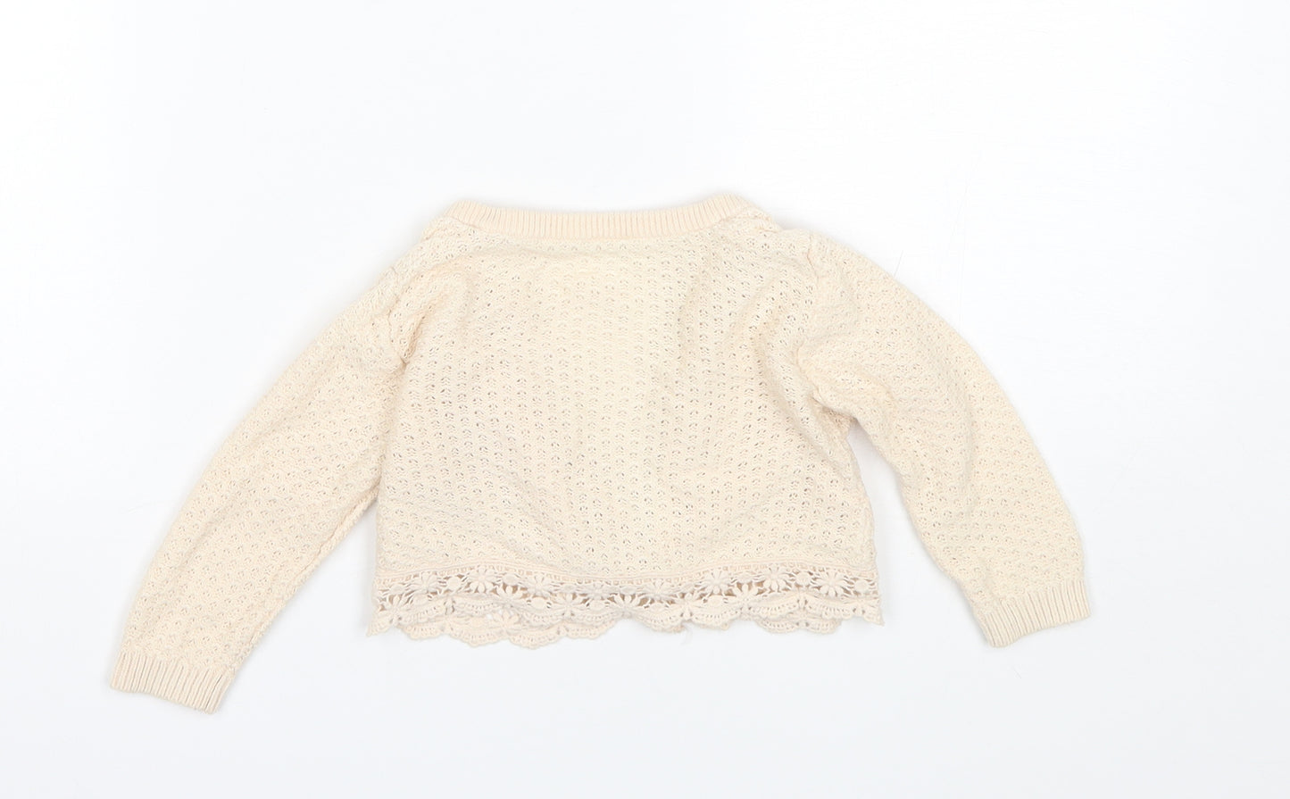 George Baby Beige  Cotton Cardigan Jumper Size 6-9 Months