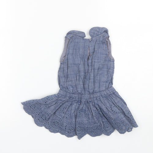 EWM Baby Blue  Cotton Shift  Size 3-6 Months  Round Neck
