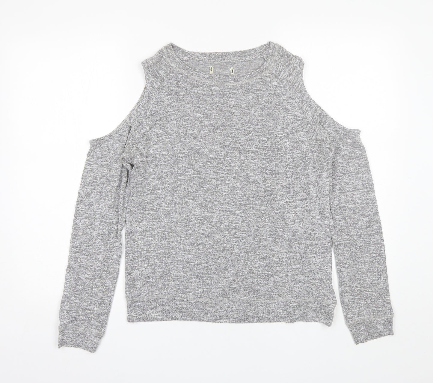 Matalan Womens Grey Round Neck  Viscose Pullover Jumper Size 10
