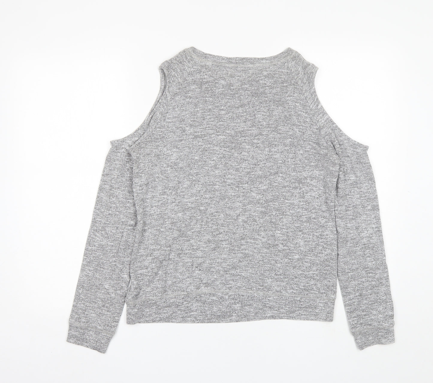 Matalan Womens Grey Round Neck  Viscose Pullover Jumper Size 10