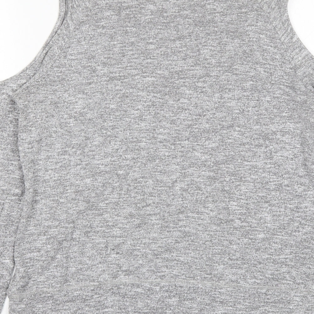 Matalan Womens Grey Round Neck  Viscose Pullover Jumper Size 10