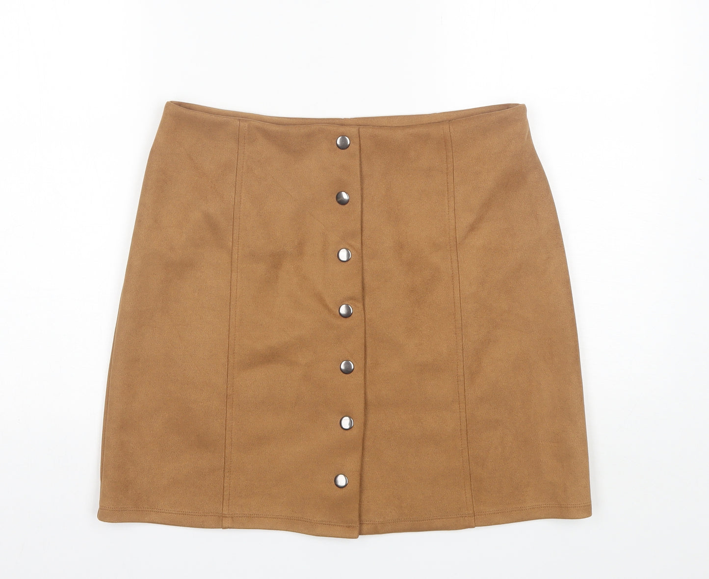Papaya Womens Brown  Polyester Mini Skirt Size 12