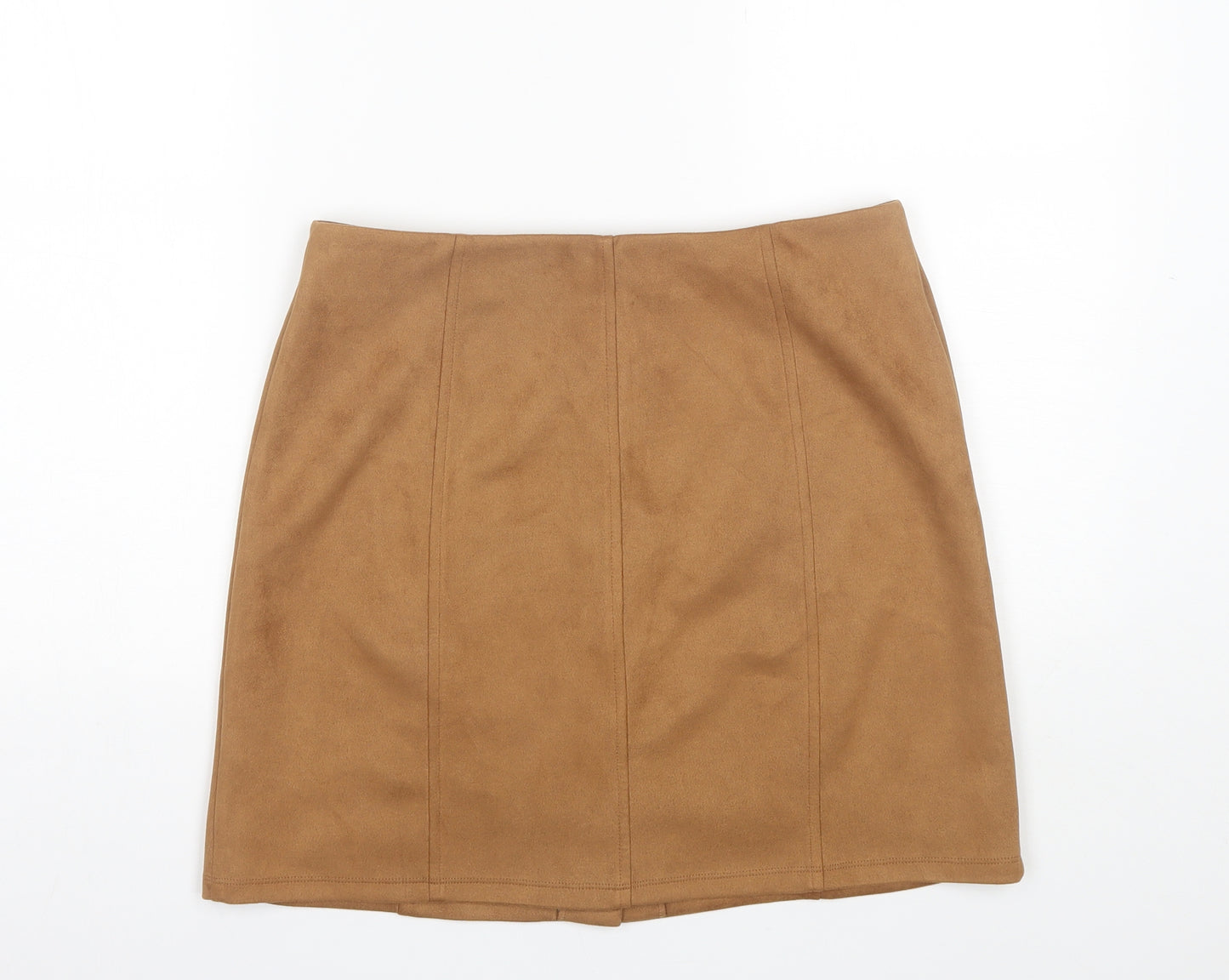 Papaya Womens Brown  Polyester Mini Skirt Size 12