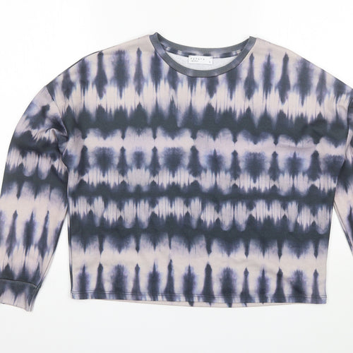 Papaya Womens Blue Round Neck  Polyester Pullover Jumper Size S