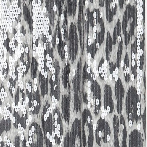 PURE OXEGEN Womens Grey Animal Print Viscose Jogger Leggings Size S L27 in