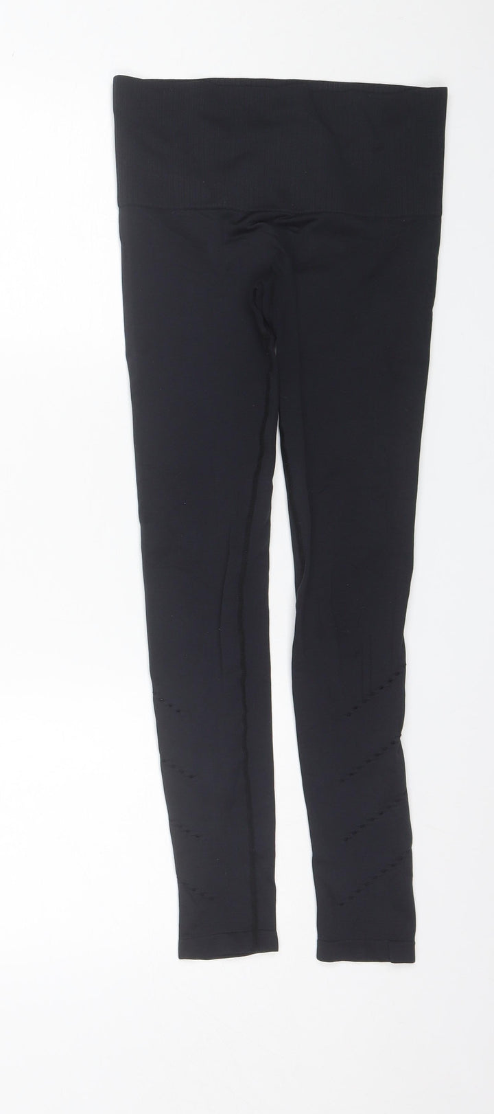Workout Womens Black  Polyamide Compression Leggings Size 4 L24 in Regular  - size 4-6