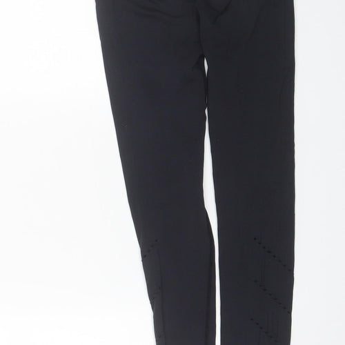 Workout Womens Black  Polyamide Compression Leggings Size 4 L24 in Regular  - size 4-6