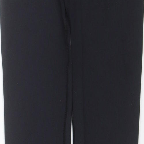Workout Womens Black  Polyamide Compression Leggings Size 4 L24 in Regular  - size 4-6