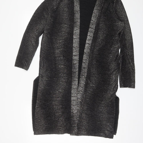 Oasis Womens Black V-Neck  Polyester Shrug Jumper Size S