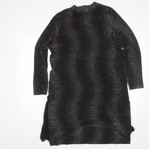 Oasis Womens Black V-Neck  Polyester Shrug Jumper Size S