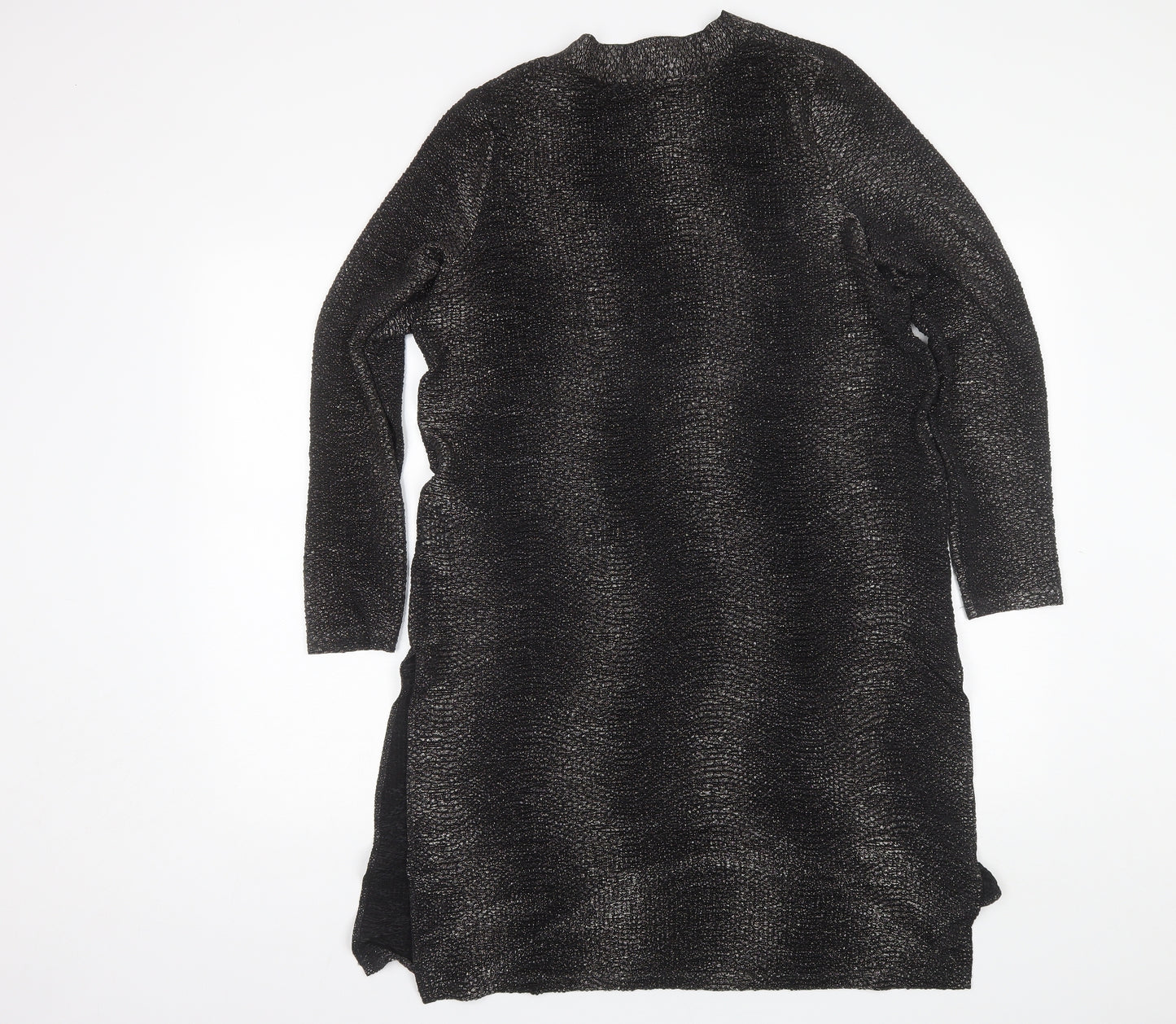 Oasis Womens Black V-Neck  Polyester Shrug Jumper Size S