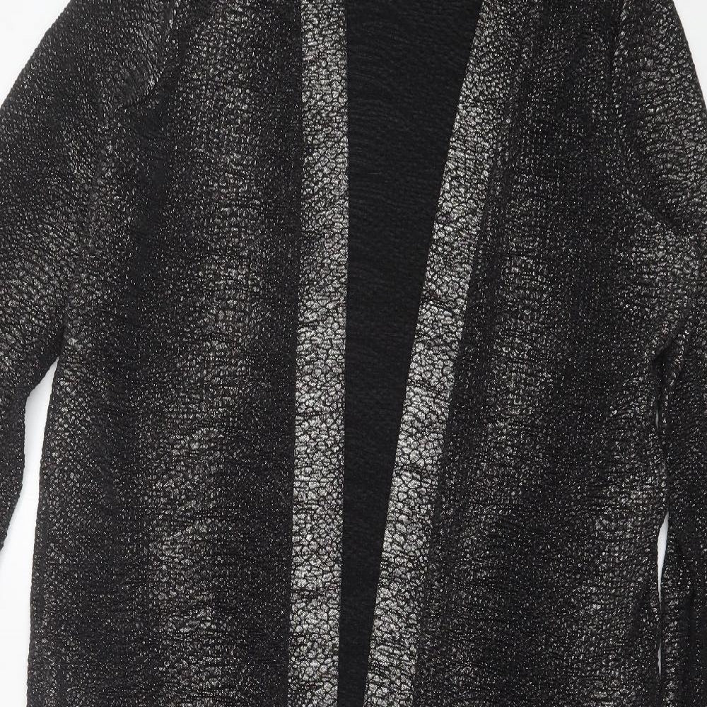 Oasis Womens Black V-Neck  Polyester Shrug Jumper Size S