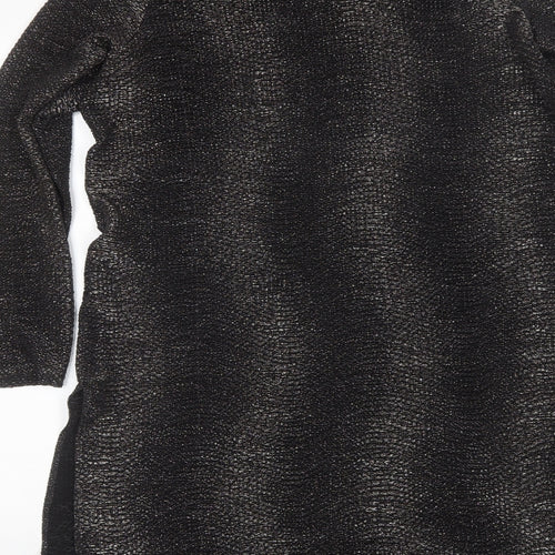 Oasis Womens Black V-Neck  Polyester Shrug Jumper Size S