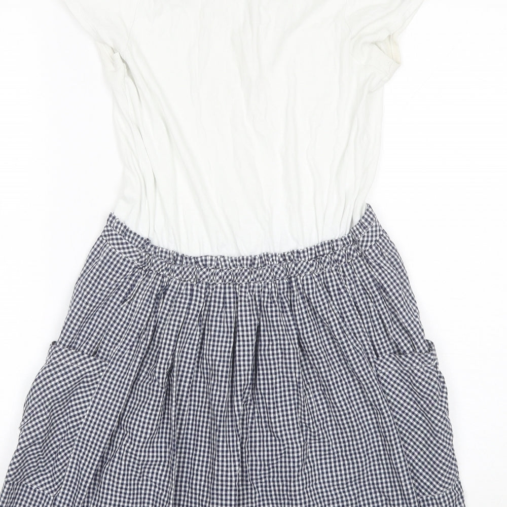 George Girls White  Cotton Shift  Size 13-14 Years  Collared  - School