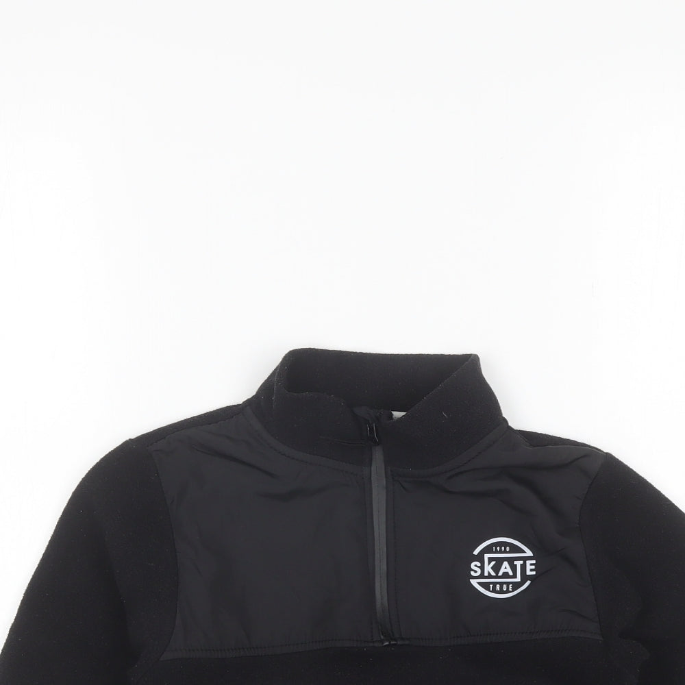 Urban Outlaws Boys Black Collared  Polyester Pullover Jumper Size 7-8 Years