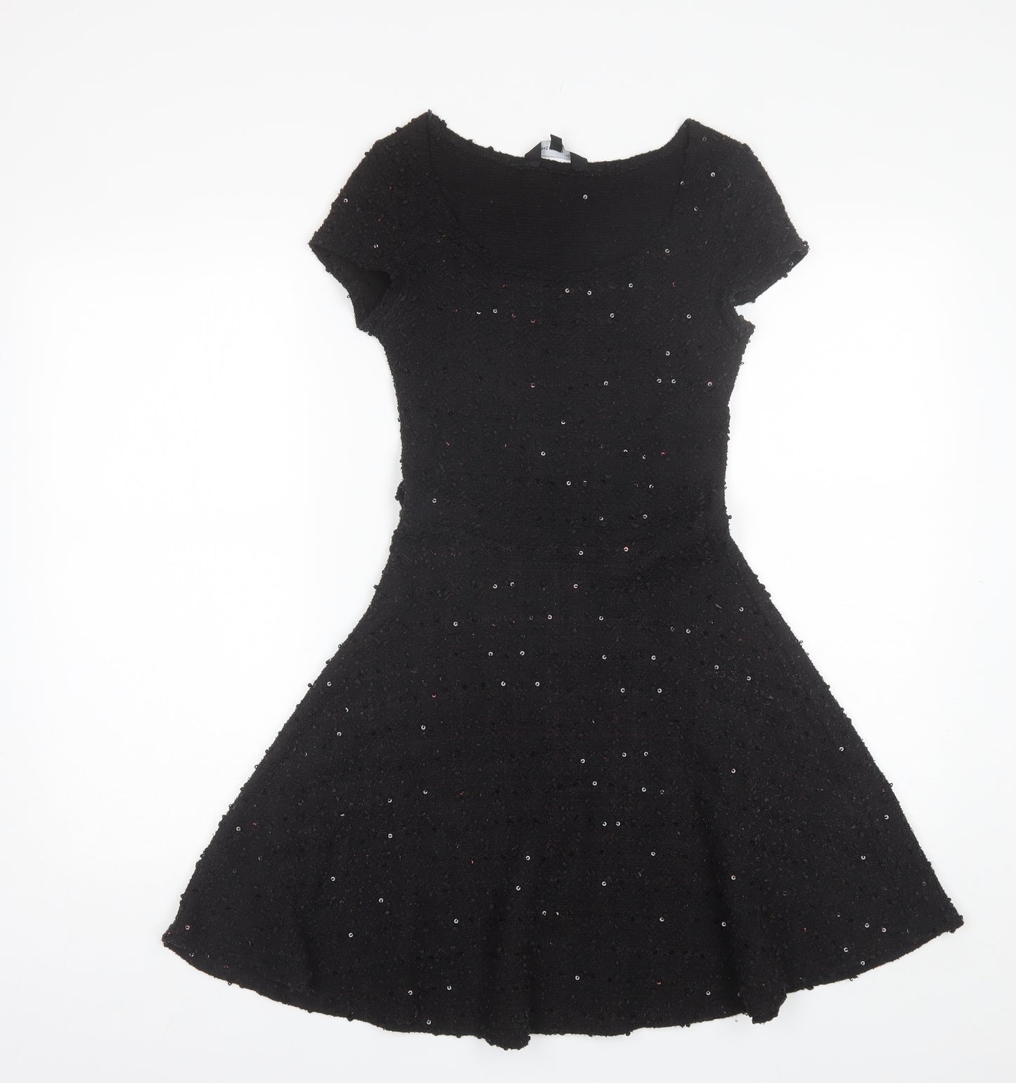 New Look Womens Black  Polyester Shift  Size 8  Round Neck