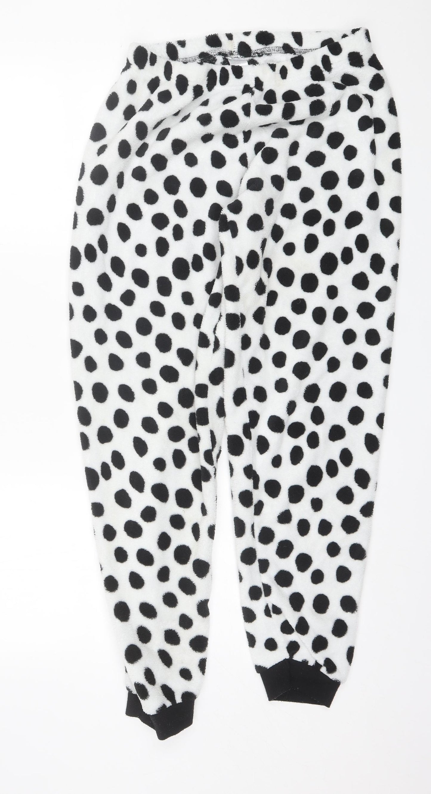 Love to Lounge Womens White Polka Dot Polyester  Pyjama Pants Size M