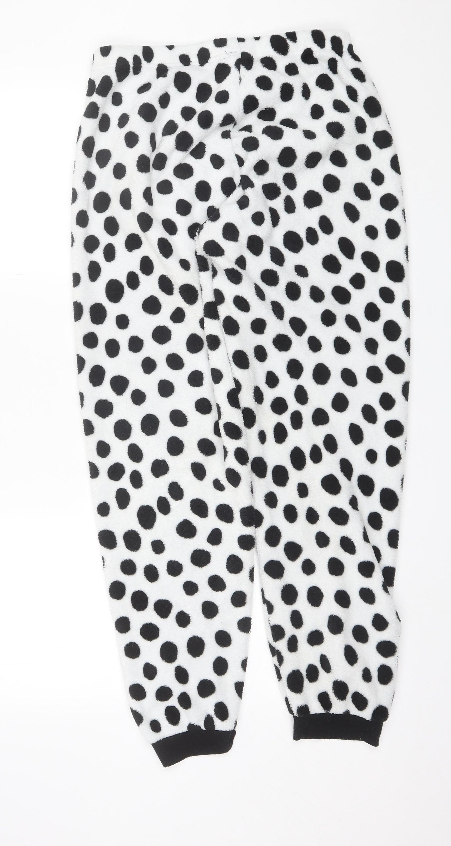 Love to Lounge Womens White Polka Dot Polyester  Pyjama Pants Size M
