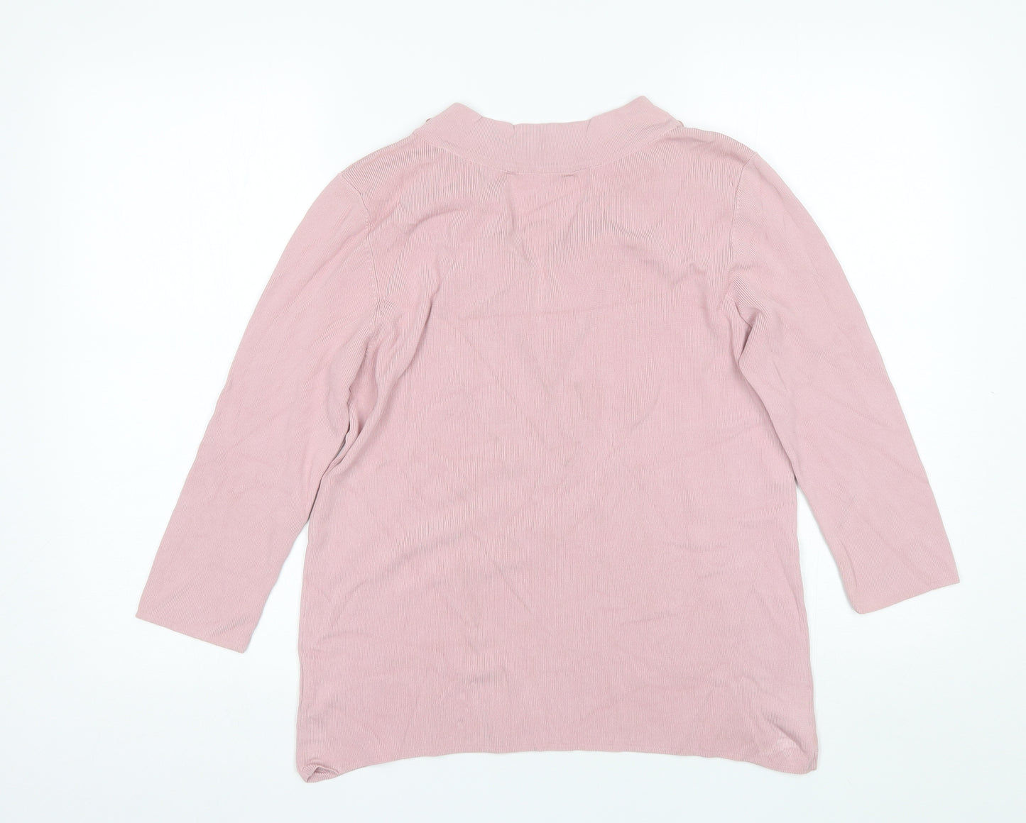 Casamia Womens Pink V-Neck  Viscose Pullover Jumper Size M