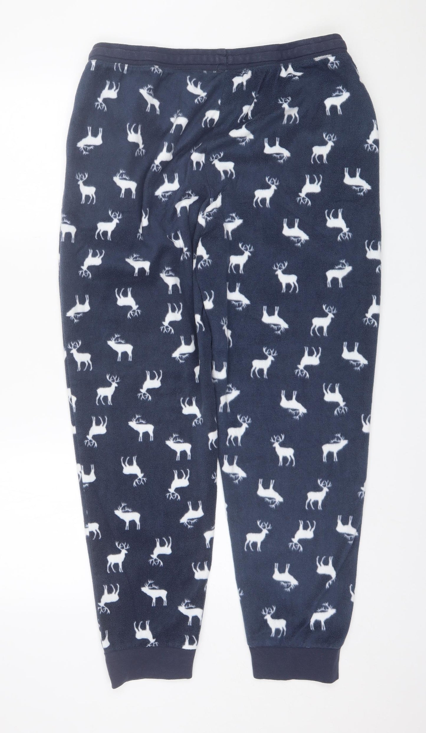 Nutmeg Mens Blue  Polyester  Pyjama Pants Size XL