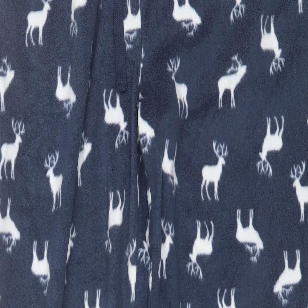 Nutmeg Mens Blue  Polyester  Pyjama Pants Size XL