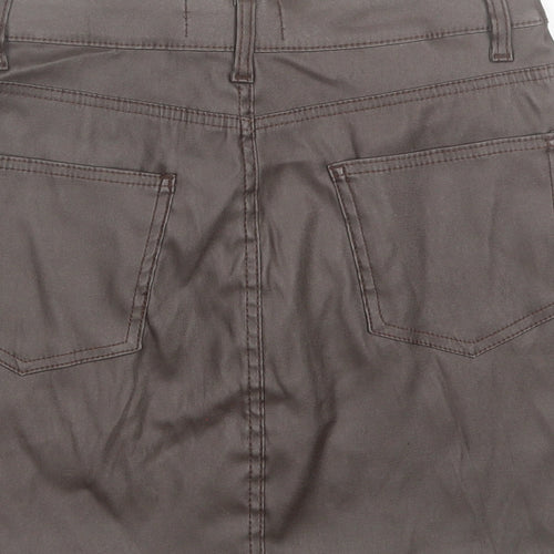 Denim & Co. Womens Brown  Polyester Mini Skirt Size 10