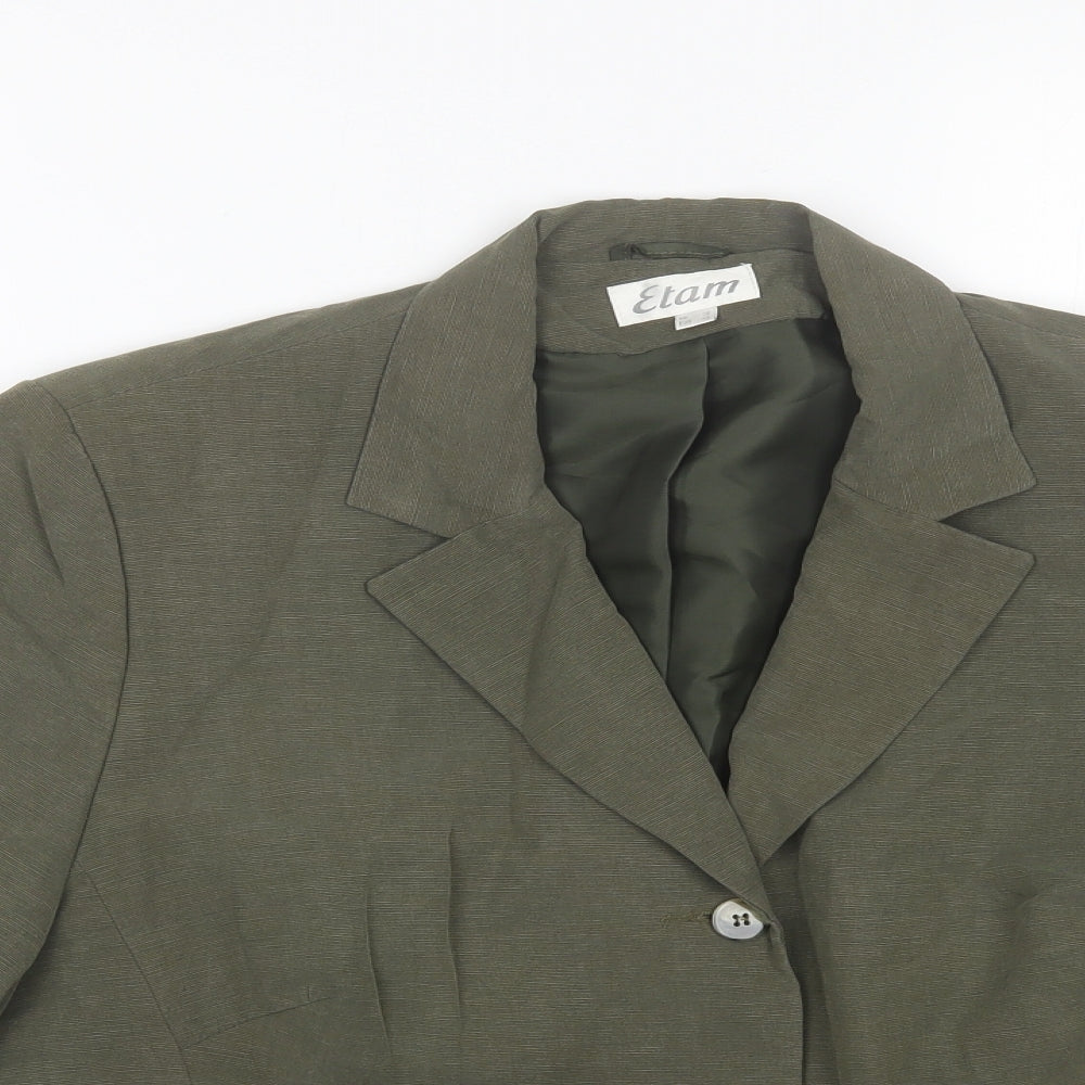 Etam Womens Green   Jacket Blazer Size 20