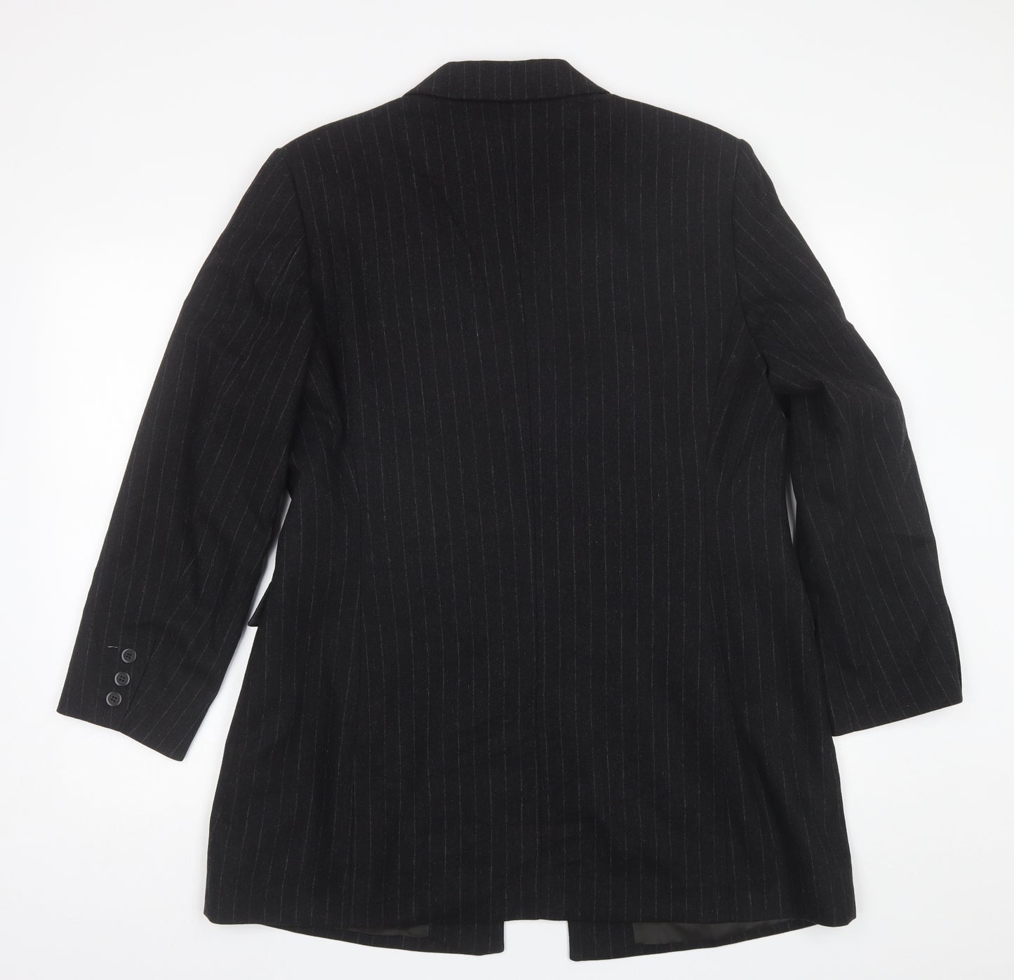 Yessica Womens Black Striped  Jacket Blazer Size 18