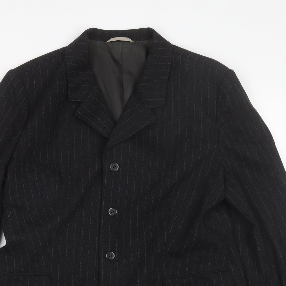 Yessica Womens Black Striped  Jacket Blazer Size 18
