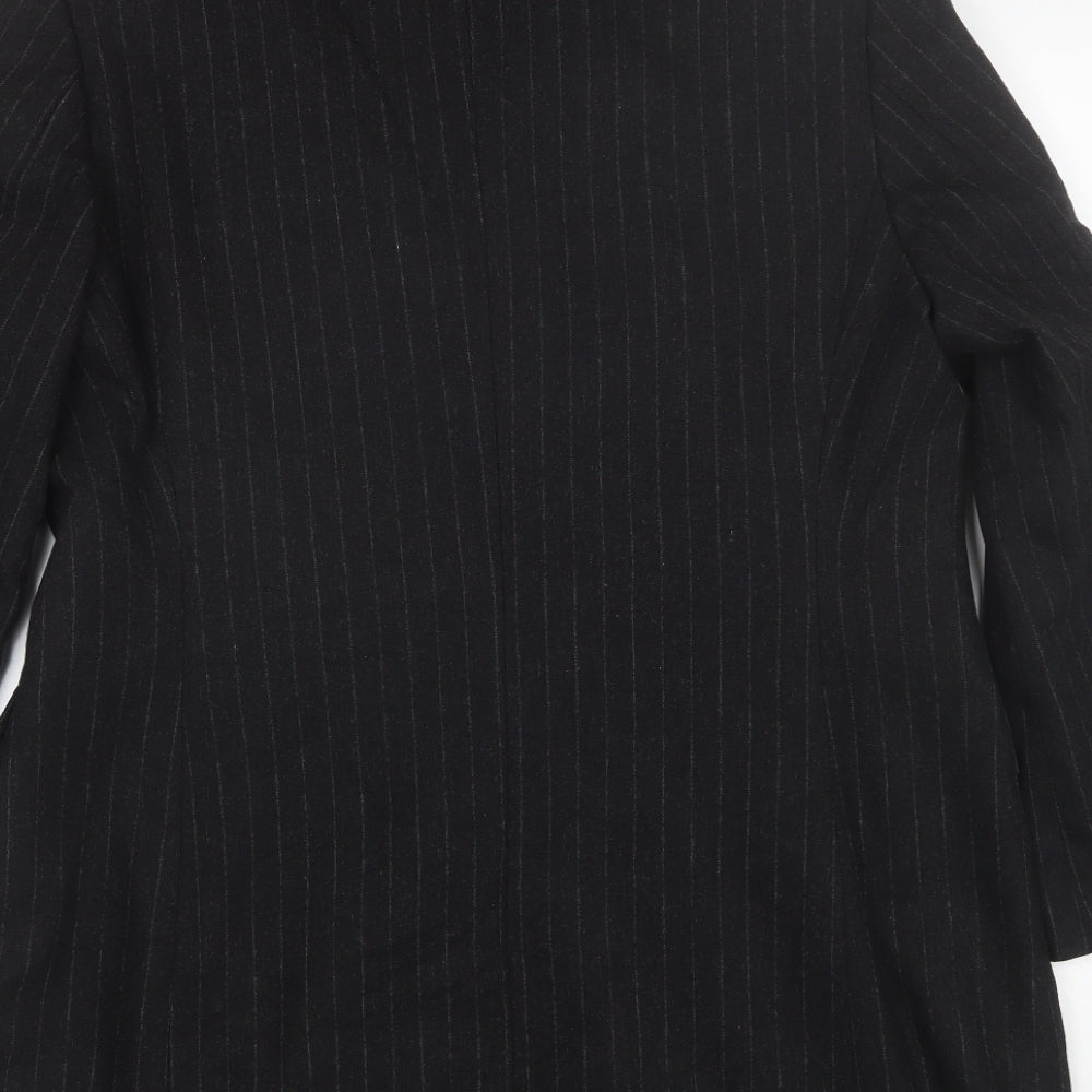 Yessica Womens Black Striped  Jacket Blazer Size 18