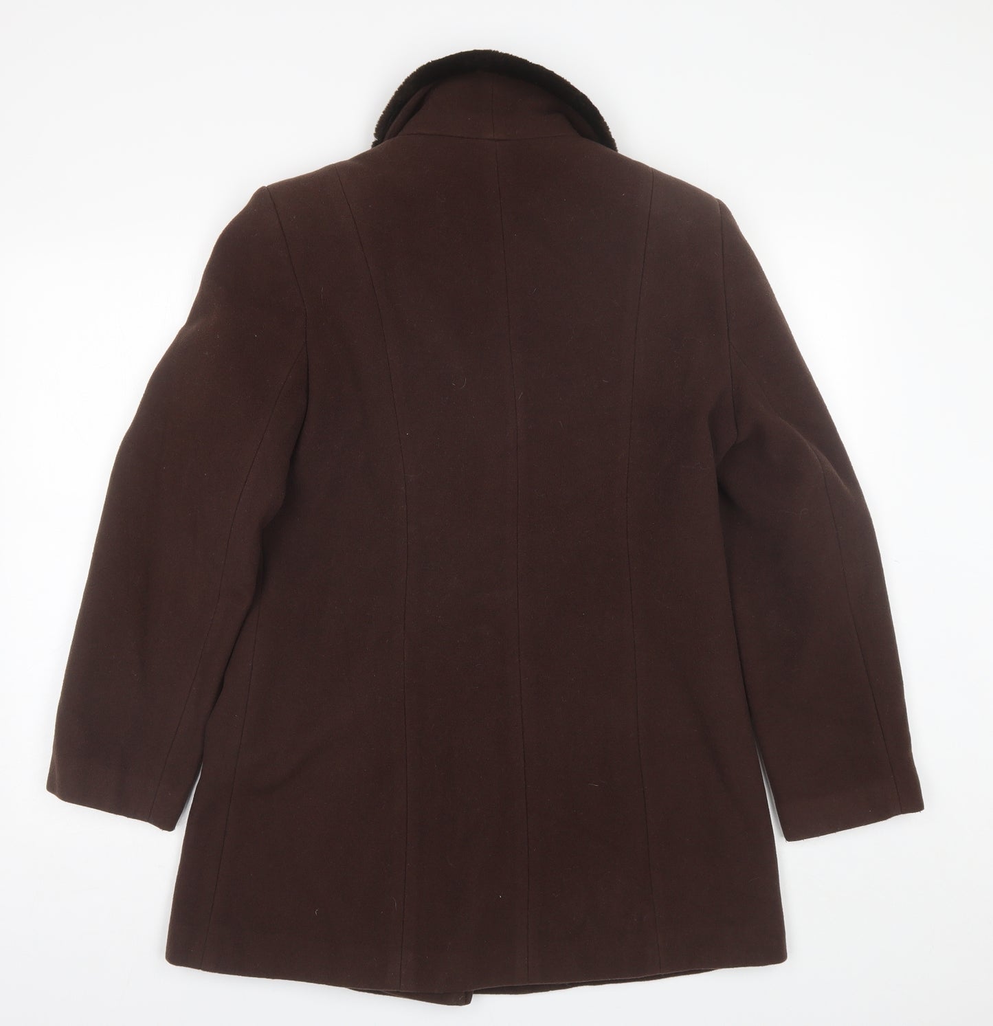 Dorothy Perkins Womens Brown   Pea Coat Jacket Size 14